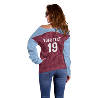 Custom England European Football Champions Off Shoulder Sweater The Villans Rampant Lion Pride