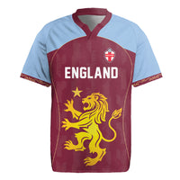 Custom England European Football Champions Rugby Jersey The Villans Rampant Lion Pride