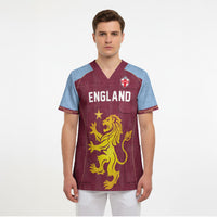Custom England European Football Champions Scrub Top The Villans Rampant Lion Pride