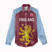 Custom England European Football Champions Women Casual Shirt The Villans Rampant Lion Pride