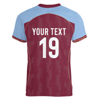 Custom England European Football Champions Women V-Neck T-Shirt The Villans Rampant Lion Pride