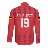 Custom German European Football Champions Long Sleeve Button Shirt Breisgau Brasilianer Griffin Pride