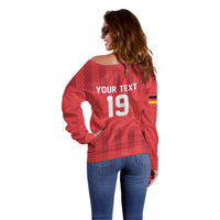 Custom German European Football Champions Off Shoulder Sweater Breisgau Brasilianer Griffin Pride