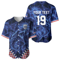 Custom World Football 2026 Cabo Verde Baseball Jersey Go Blue Sharks Glory