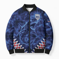 Custom World Football 2026 Cabo Verde Bomber Puffer Jacket Go Blue Sharks Glory