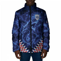 Custom World Football 2026 Cabo Verde Padded Jacket Go Blue Sharks Glory
