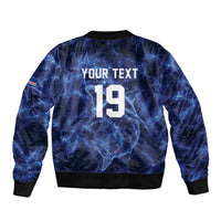 Custom World Football 2026 Cabo Verde Sleeve Zip Bomber Jacket Go Blue Sharks Glory