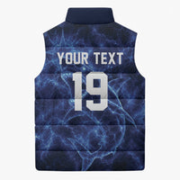 Custom World Football 2026 Cabo Verde Sleeveless Puffer Jacket Go Blue Sharks Glory