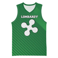 Italy Lombardy Basketball Jersey Map With Flag Style - Wonder Print Shop
