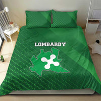 Italy Lombardy Bedding Set Map With Flag Style - Wonder Print Shop