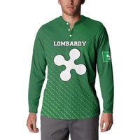 Italy Lombardy Button Sweatshirt Map With Flag Style - Wonder Print Shop