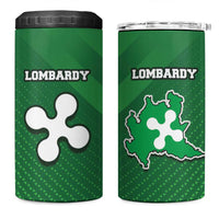 Italy Lombardy 4 in 1 Can Cooler Tumbler Map With Flag Style - Wonder Print Shop