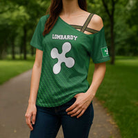 Italy Lombardy Cross Shoulder Shirt Map With Flag Style - Wonder Print Shop