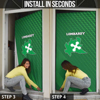 Italy Lombardy Door Cover Map With Flag Style - Wonder Print Shop