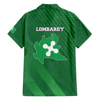 Italy Lombardy Family Matching Off The Shoulder Long Sleeve Dress and Hawaiian Shirt Map With Flag Style - Wonder Print Shop