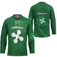 Italy Lombardy Hockey Jersey Map With Flag Style - Wonder Print Shop