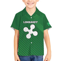 Italy Lombardy Kid Hawaiian Shirt Map With Flag Style - Wonder Print Shop