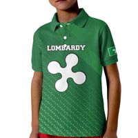 Italy Lombardy Kid Polo Shirt Map With Flag Style - Wonder Print Shop