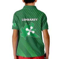 Italy Lombardy Kid Polo Shirt Map With Flag Style - Wonder Print Shop