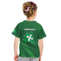 Italy Lombardy Kid T Shirt Map With Flag Style - Wonder Print Shop