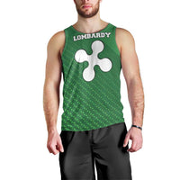 Italy Lombardy Men Tank Top Map With Flag Style - Wonder Print Shop