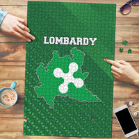 Italy Lombardy Puzzle Map With Flag Style - Wonder Print Shop