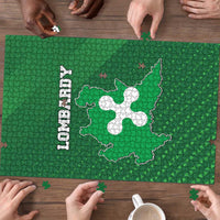 Italy Lombardy Puzzle Map With Flag Style - Wonder Print Shop