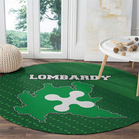 Italy Lombardy Round Carpet Map With Flag Style - Wonder Print Shop