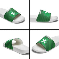 Italy Lombardy Slide Sandals Map With Flag Style - Wonder Print Shop