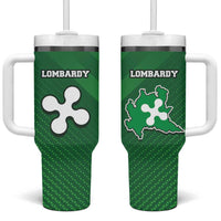 Italy Lombardy Tumbler With Handle Map With Flag Style - Wonder Print Shop