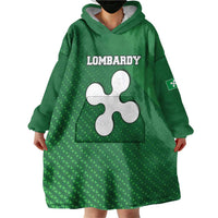 Italy Lombardy Wearable Blanket Hoodie Map With Flag Style - Wonder Print Shop