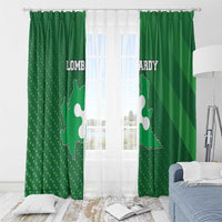 Italy Lombardy Window Curtain Map With Flag Style - Wonder Print Shop