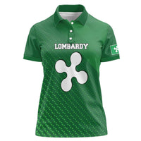 Italy Lombardy Women Polo Shirt Map With Flag Style - Wonder Print Shop