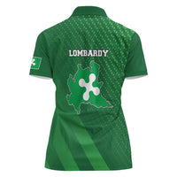 Italy Lombardy Women Polo Shirt Map With Flag Style - Wonder Print Shop