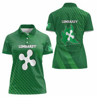Italy Lombardy Women Polo Shirt Map With Flag Style - Wonder Print Shop