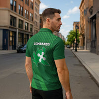 Italy Lombardy Zipper Polo Shirt Map With Flag Style - Wonder Print Shop