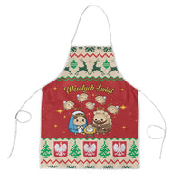 Poland Christmas Apron Polish Pierogi Mascot Nativity Scene - Wonder Print Shop