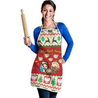 Poland Christmas Apron Polish Pierogi Mascot Nativity Scene - Wonder Print Shop