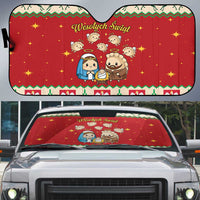 Poland Christmas Auto Sun Shade Polish Pierogi Mascot Nativity Scene - Wonder Print Shop