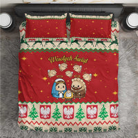 Poland Christmas Bedding Set Polish Pierogi Mascot Nativity Scene - Wonder Print Shop