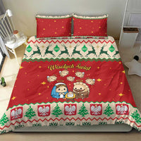 Poland Christmas Bedding Set Polish Pierogi Mascot Nativity Scene - Wonder Print Shop