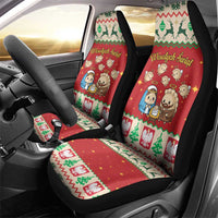 Poland Christmas Car Seat Cover Polish Pierogi Mascot Nativity Scene - Wonder Print Shop