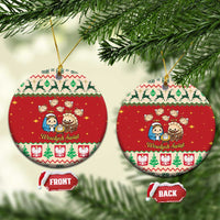 Poland Christmas Ceramic Ornament Polish Pierogi Mascot Nativity Scene - Wonder Print Shop