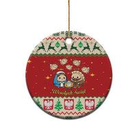 Poland Christmas Ceramic Ornament Polish Pierogi Mascot Nativity Scene - Wonder Print Shop