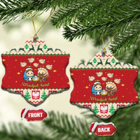 Poland Christmas Ceramic Ornament Polish Pierogi Mascot Nativity Scene - Wonder Print Shop
