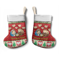 Poland Christmas Stocking Polish Pierogi Mascot Nativity Scene - Wonder Print Shop