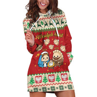 Poland Christmas Hoodie Dress Polish Pierogi Mascot Nativity Scene - Wonder Print Shop