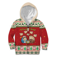 Poland Christmas Kid Hoodie Polish Pierogi Mascot Nativity Scene - Wonder Print Shop