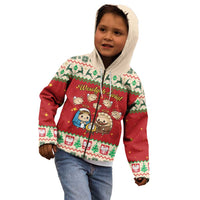 Poland Christmas Kid Hoodie Polish Pierogi Mascot Nativity Scene - Wonder Print Shop