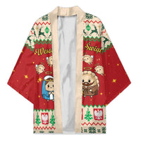 Poland Christmas Kimono Polish Pierogi Mascot Nativity Scene - Wonder Print Shop